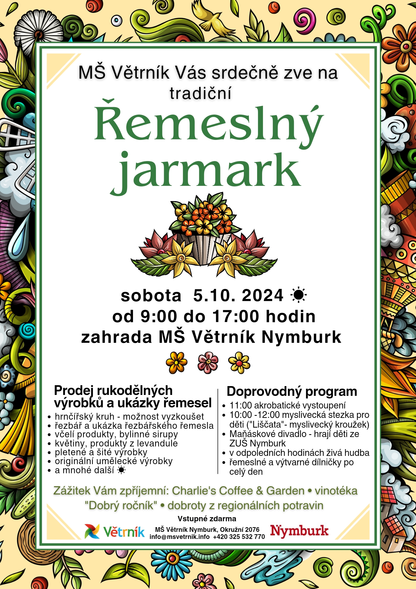 Řemeslný jarmark - MŠ Větrník Nymburk